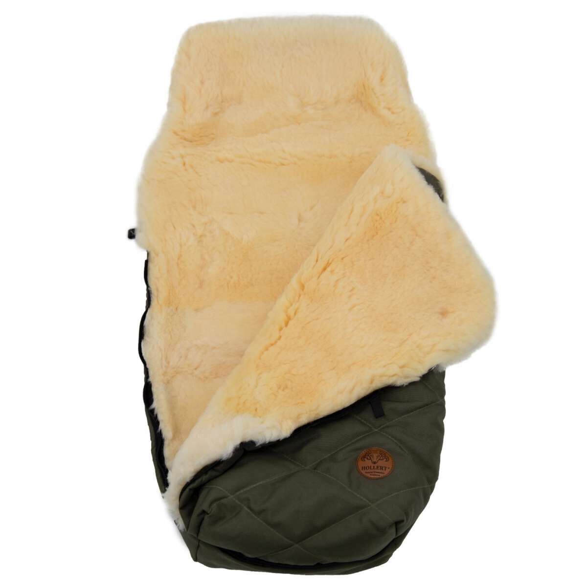 Kinderwagen Fusack & Handwrmer Set aus Merino Lammfell Grn | Der  Fellmann - Naturfellprodukte