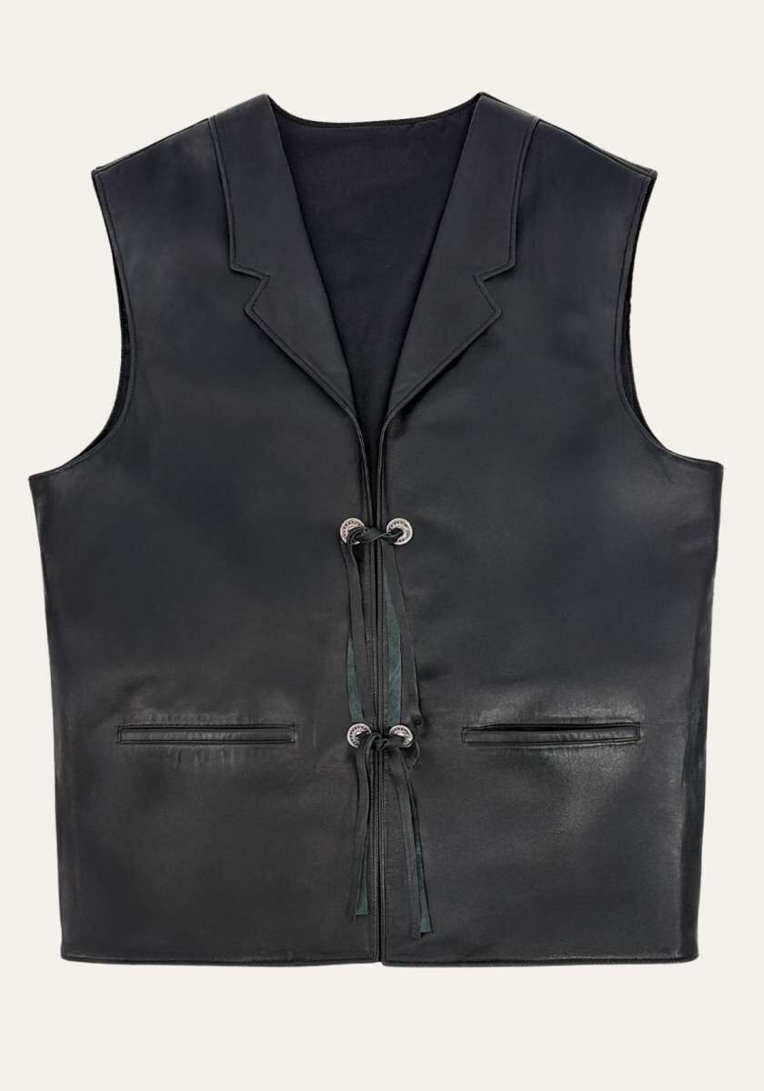 Lederweste Bill aus Lammnappa Der Fellmann Naturfellprodukte