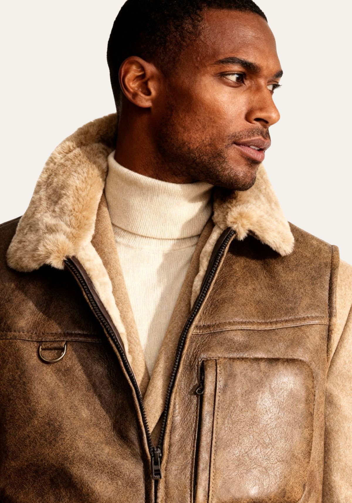 Lammfellweste - FIRMINIUS mit Kragen