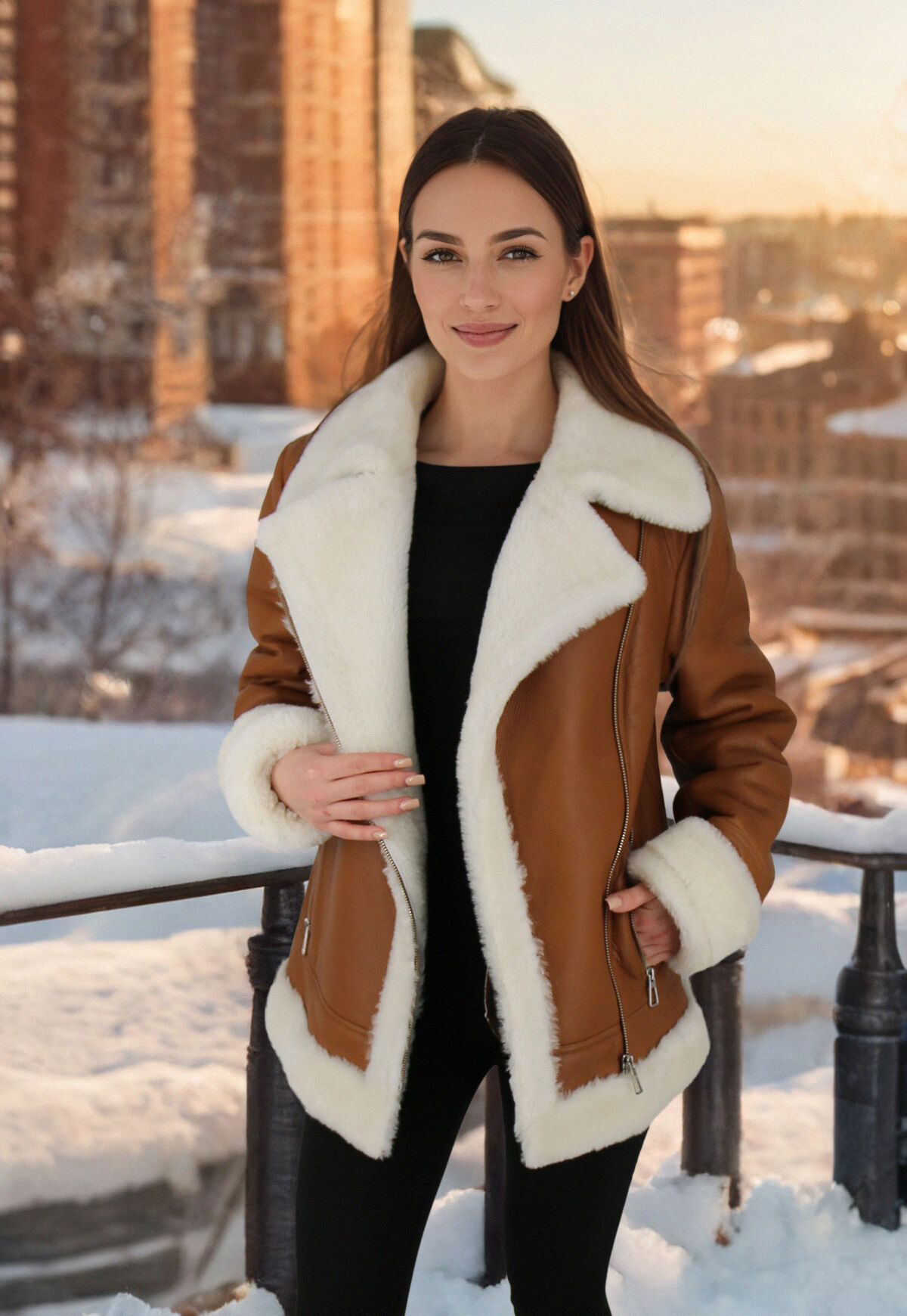 Lambskin jacket TENDRE Cognac