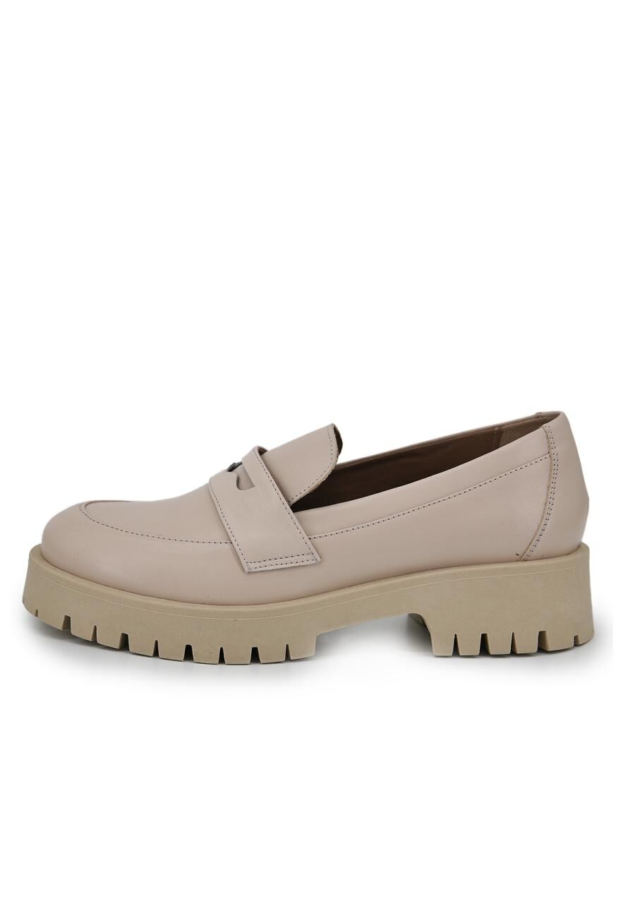 Loafers aus Leder Modell 5263 Beige - Schuhgröße: EUR 36