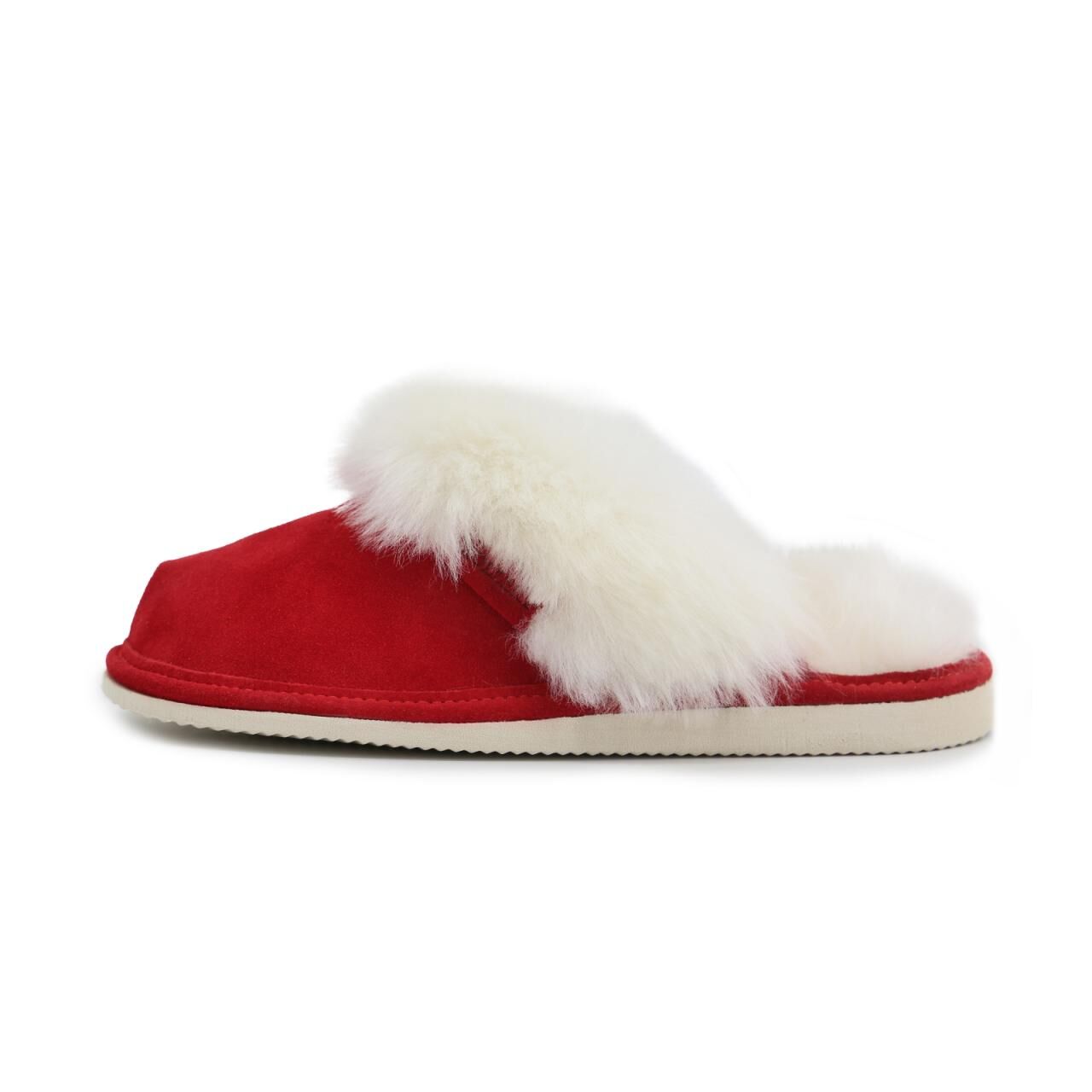 Lammfell Hausschuhe - MALIBU - Schuhgröße: EUR 37 | Farbe: Rot