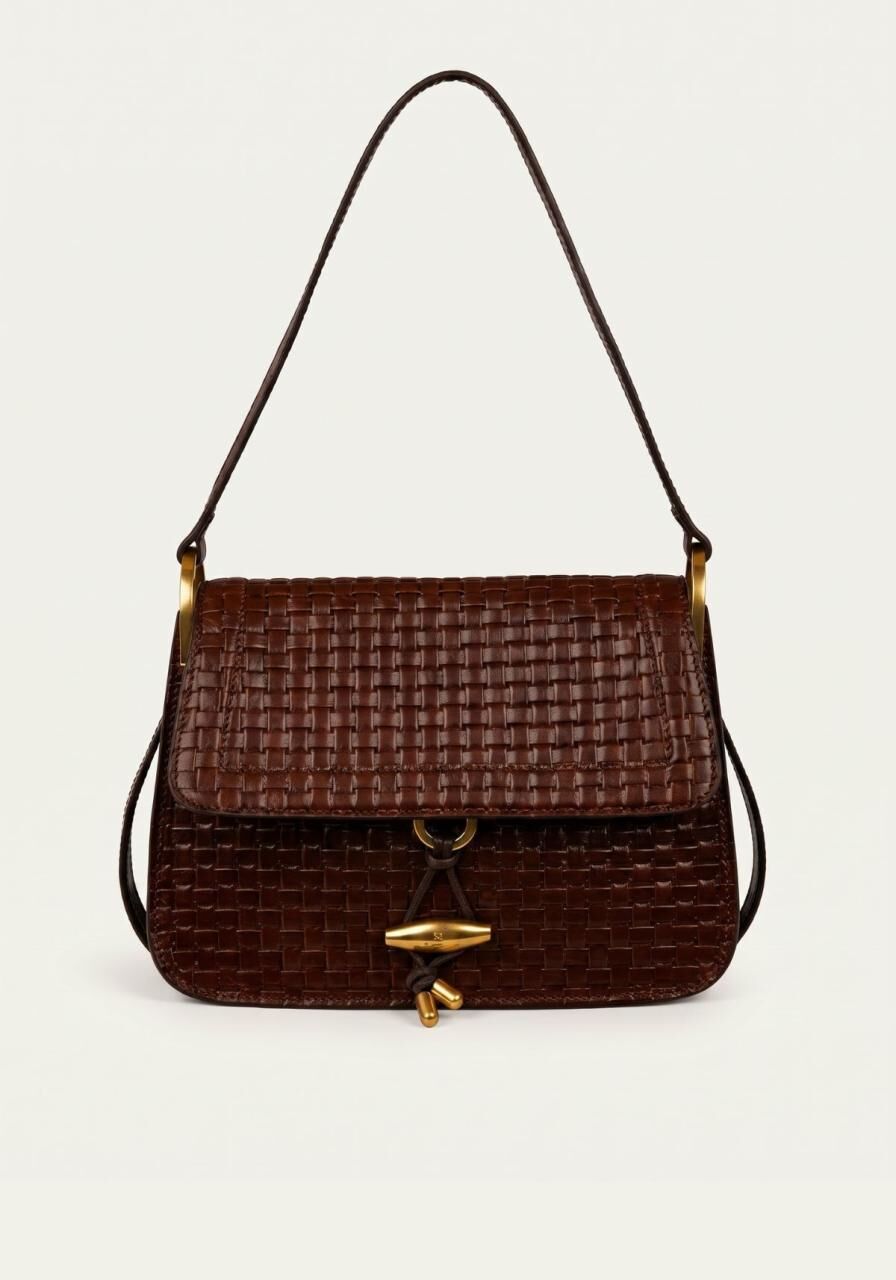 Elegante Lederhandtasche mit Klappe für Damen – Seravelle -