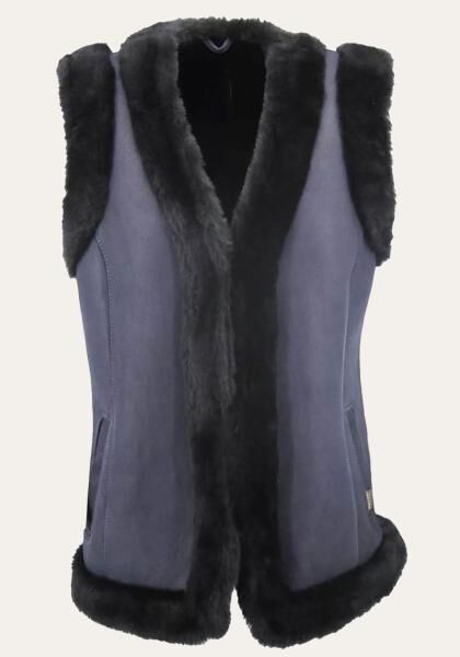 Lambskin Vest - HEIDI DARK BLUE