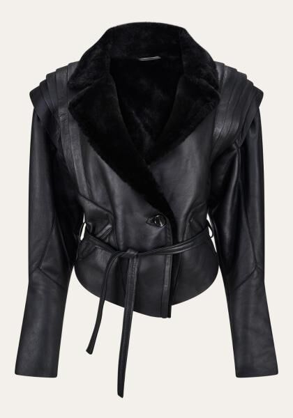 Shearling Lammfelljacke – Edler Contemporary Stil mit figurbetonter Form