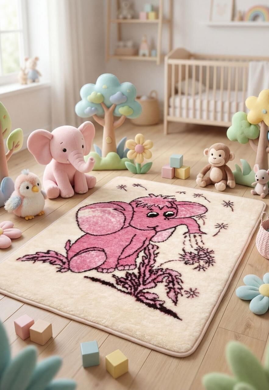 Wolldecke Merino Elefant Pink -