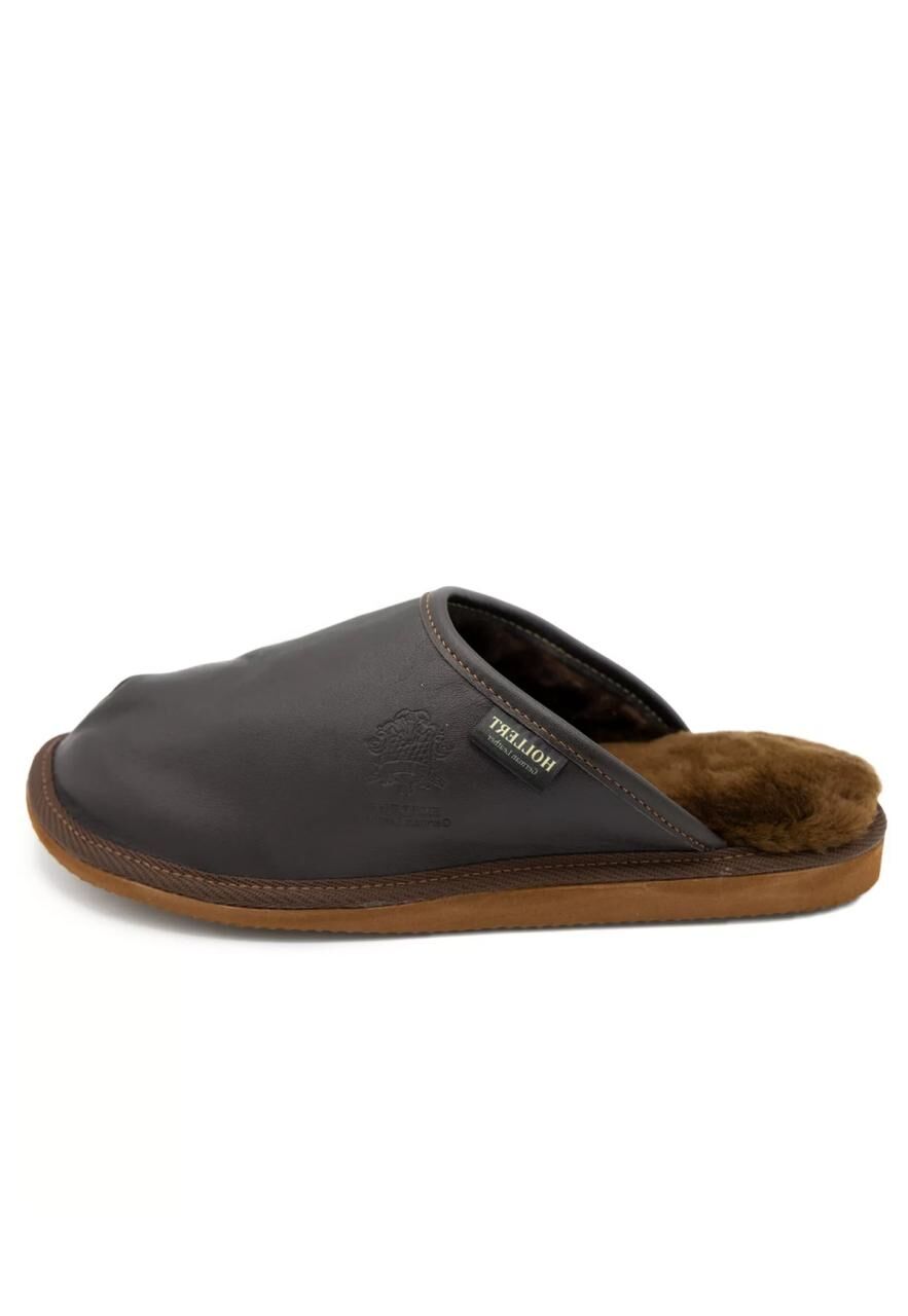 Lammfell Hausschuhe - LUITPOLD - Schuhgröße: EUR 43 | Farbe: Braun