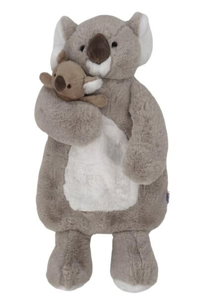 Kuschelfamilie „Koala Jess & Baby Jessyie“ mit 0,8 L Wärmflasche & Kirschkernfüllung