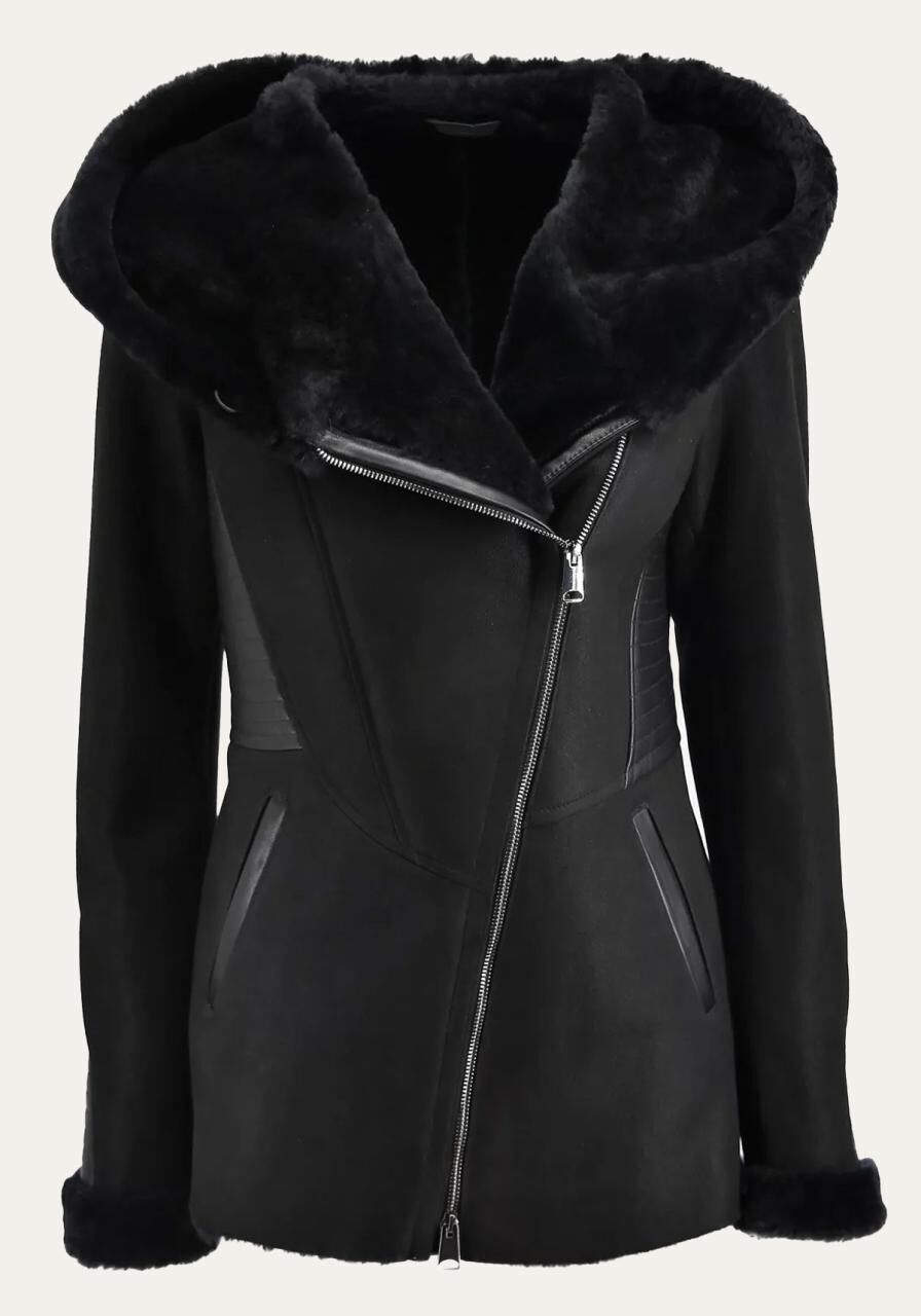 Lammfelljacke - LENA - Größe: XXL | Farbe: Schwarz