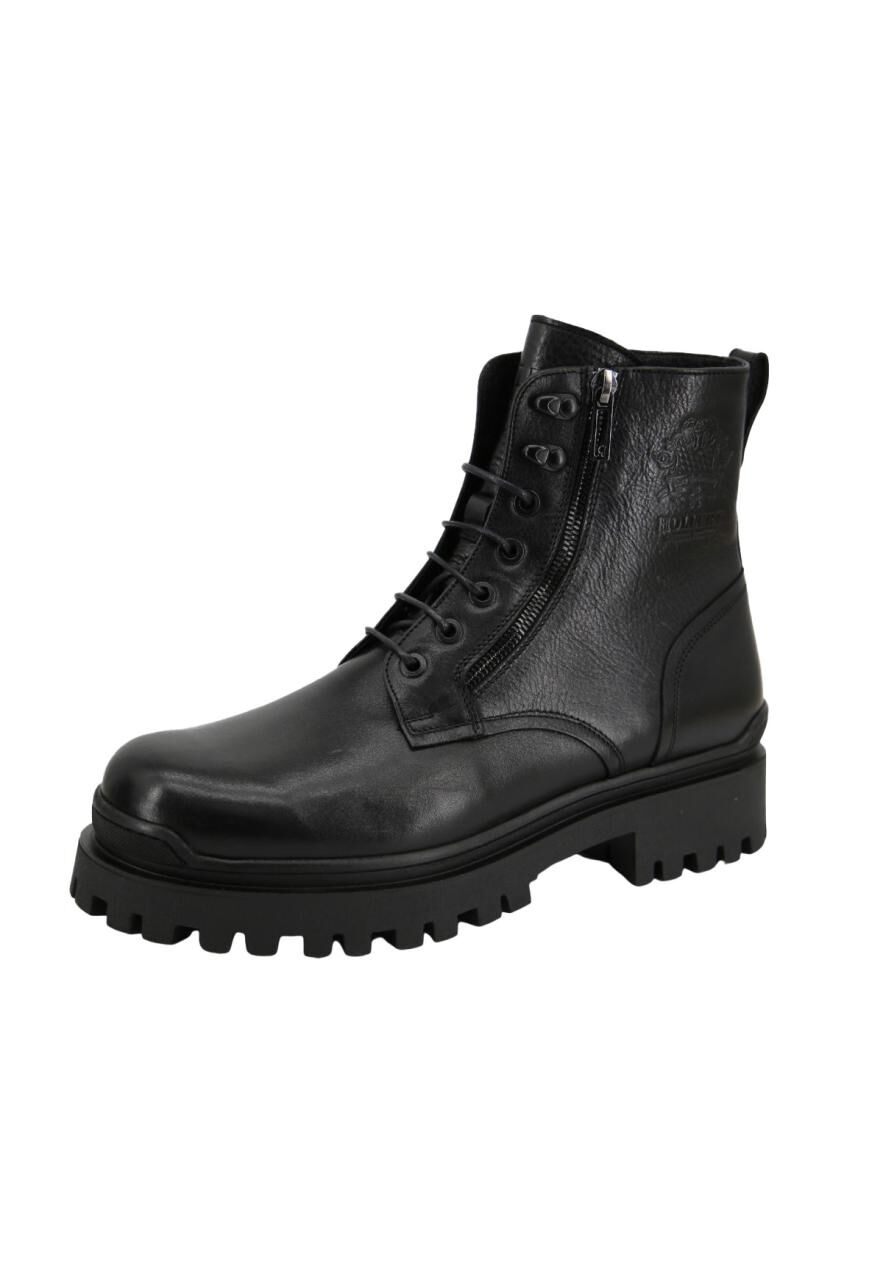 Lammfell Straßenschuhe Modell 0692 Schwarz - Schuhgröße: EUR 46