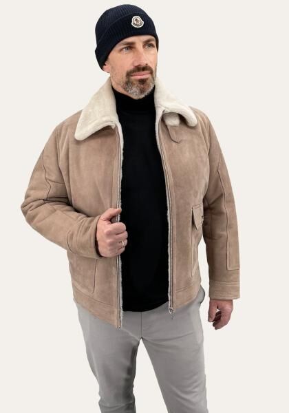 Lammfelljacke GREGOR BEIGE Der Fellmann Naturfellprodukte