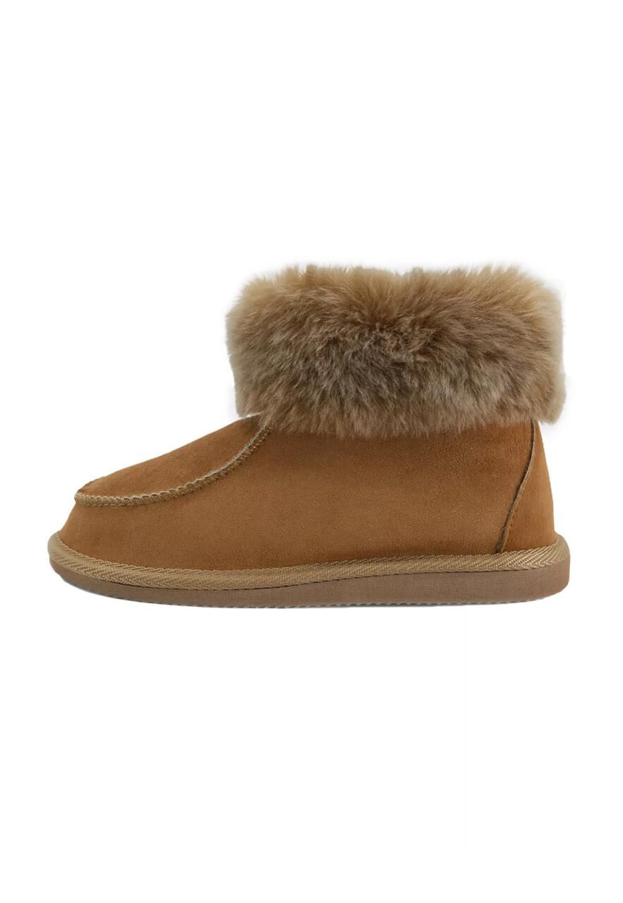 Lammfell Hausschuhe - ZUGSPITZE COGNAC - Schuhgröße: EUR 46