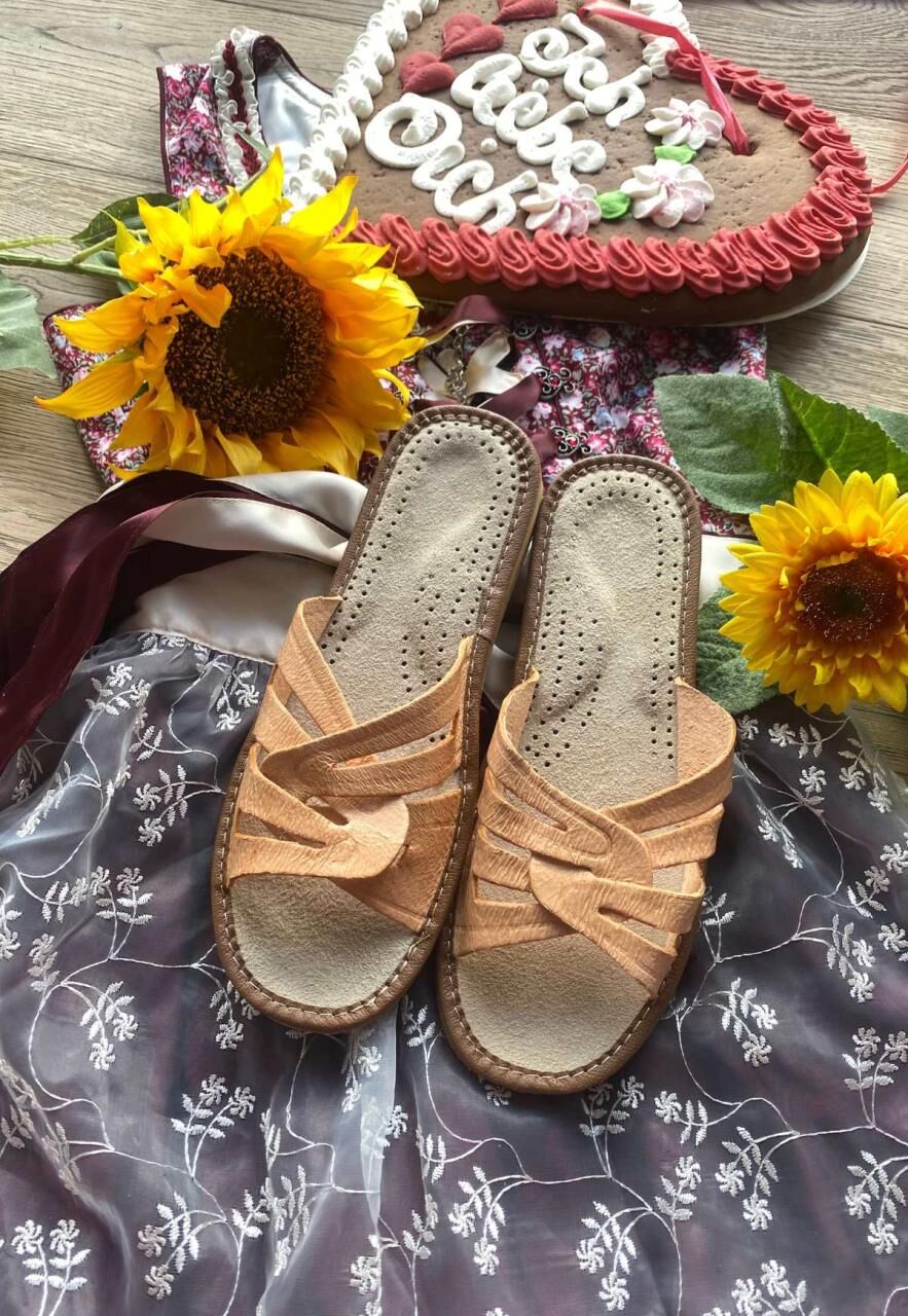 Leder-Pantoletten - SOMMER MODELL 5 - Schuhgröße: EUR 41