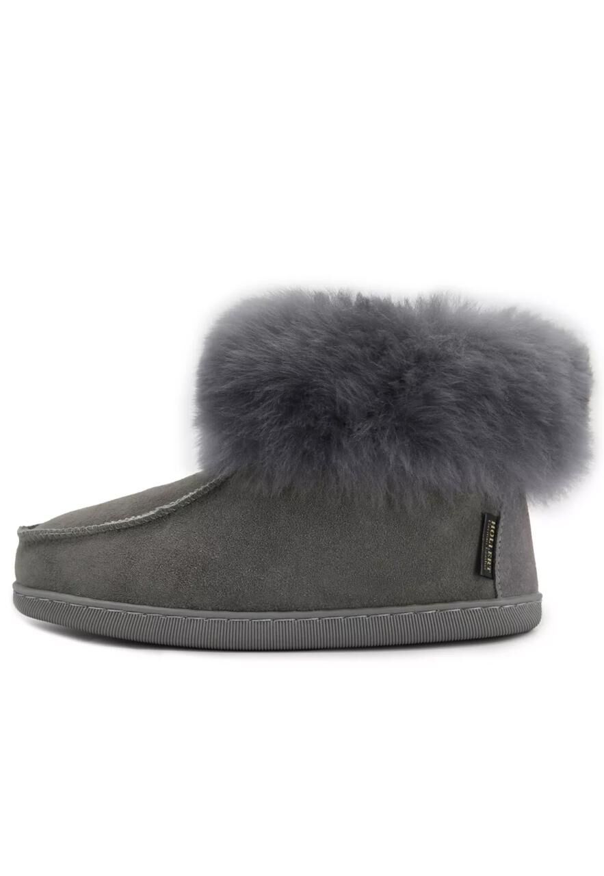 Lammfell Hausschuhe EWA - Schuhgröße: EUR 37 | Farbe: Grau