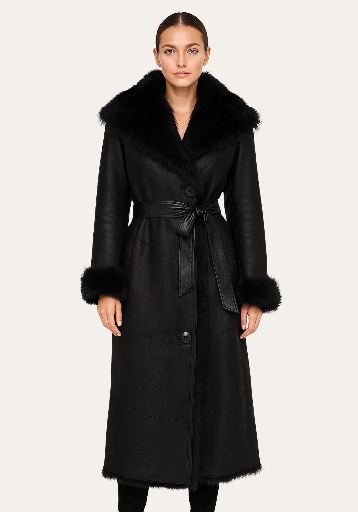 Mantel Serena - Edle Wärme in seidigen Toscana-Lammfell