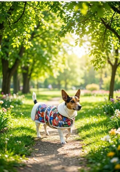 Lammfell Hundemantel mit Klettverschluss Modell 4