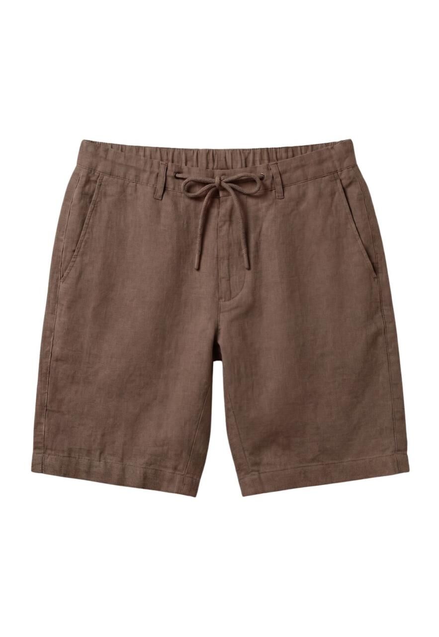 Leinen-Shorts in Braun aus 100 % Leinen – Stilvoll & somm... - Größe: L