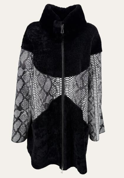 Lammfelljacke Serpentia im Oversize-Look