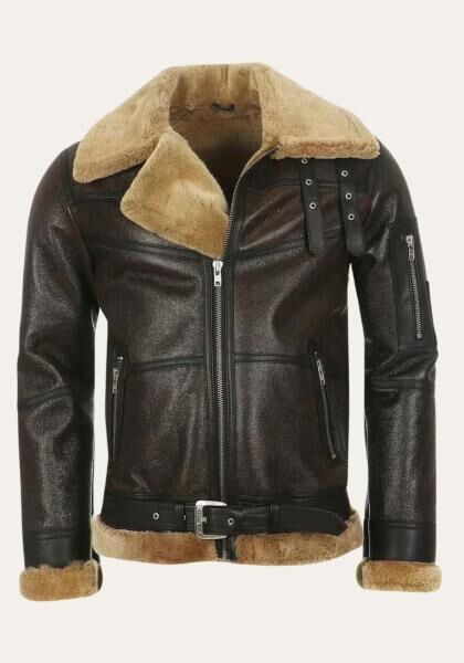 Lammfelljacke - B16 MODELL 3 WALNUSS/CAPPUCCINO