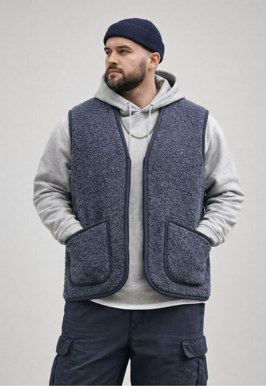 Wollweste - BEKA - Größe: XXL | Farbe: Blau