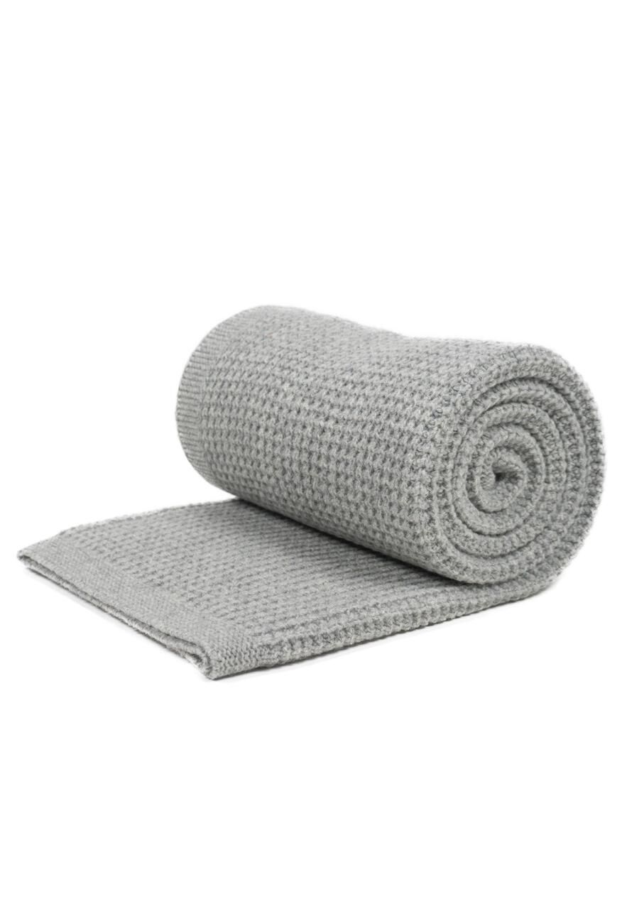 Wolldecke Merino Emma 130x170 - Farbe: Grau