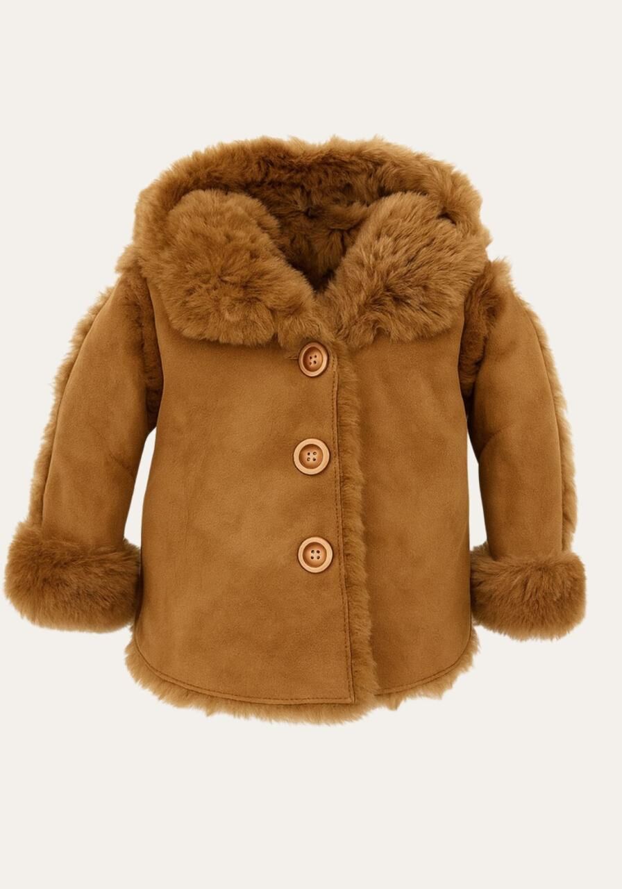 Winterzauber Mädchenjacke – weich & gemütlich - Größe: 98