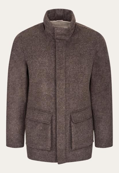 Jacke aus Kaschmir & Wolle mit Kapuze Adriano