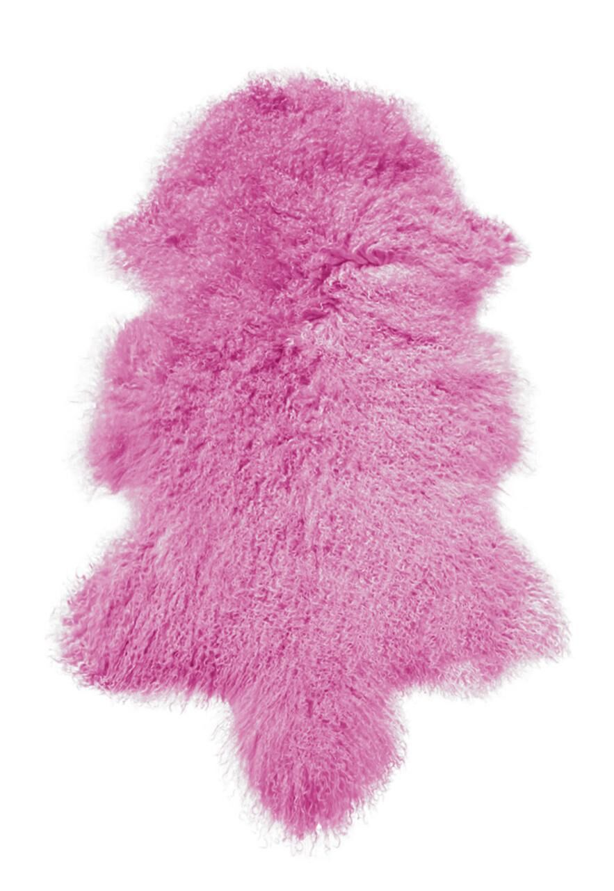 Lammfell Tibet - Farbe: Pink | Größe: 90-100