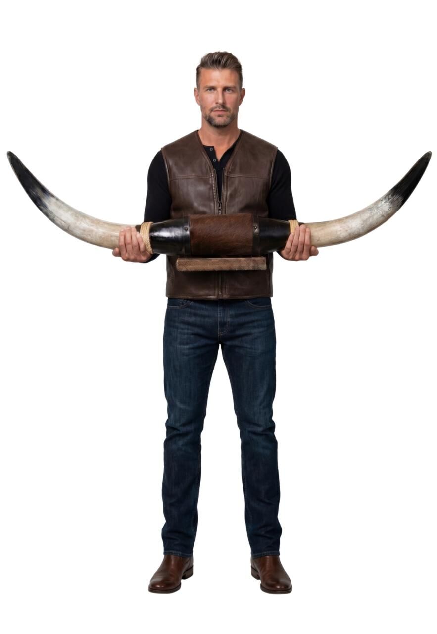 Longhorn Wandobjekt Modell 2 – Naturhorn Einzelstück mit ... -