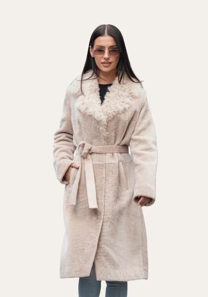 Lammfellmantel Violetta Beige