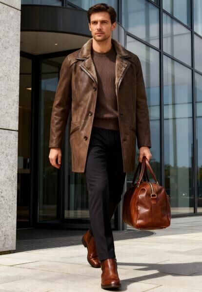 Lammfellmantel Antonio Chocolate