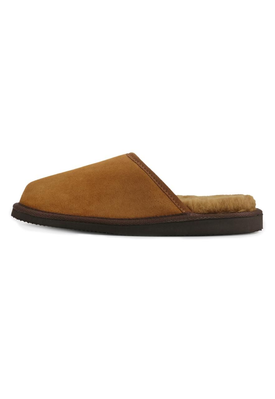 Lammfell Hausschuhe - OLAF - Schuhgröße: EUR 42 | Farbe: Cognac