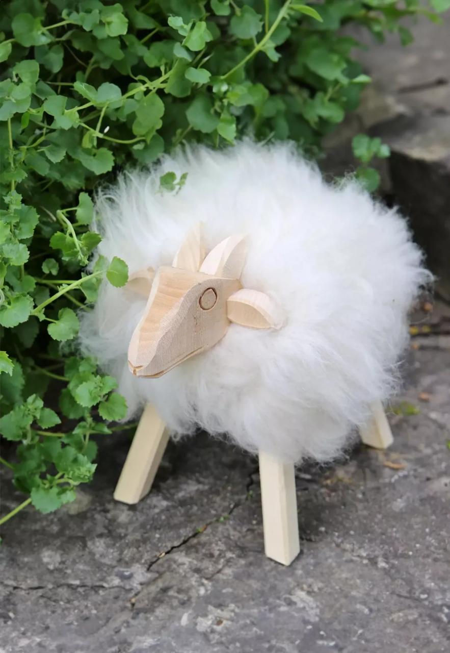 Holzschaf Baby Paul S Lammfell Modell 50 - Größe: S