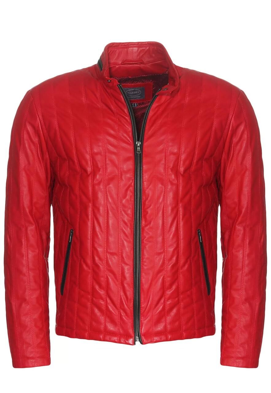 Lederjacke - ARMANO - Größe: M | Farbe: Rot
