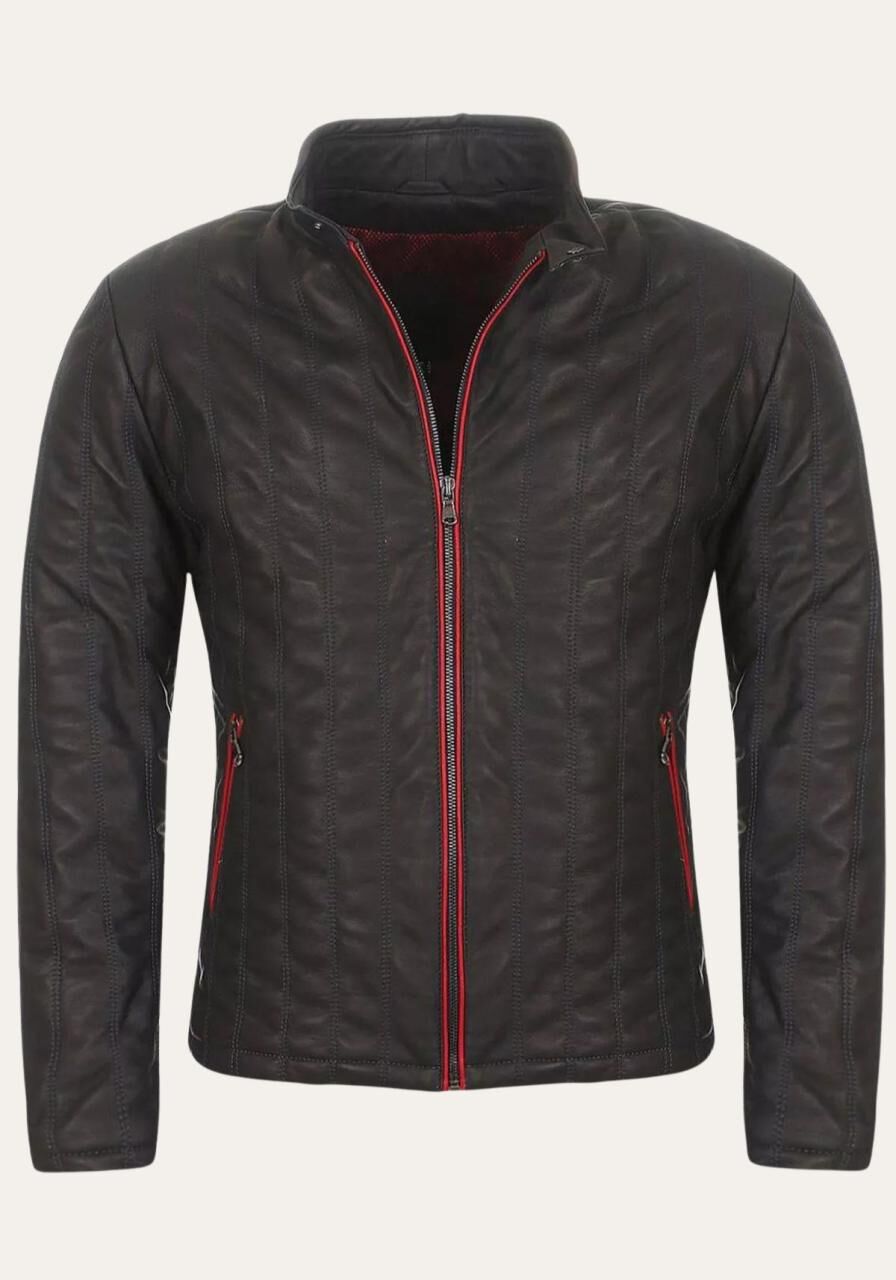 Lederjacke - ARMANO - Größe: XXL | Farbe: Blau