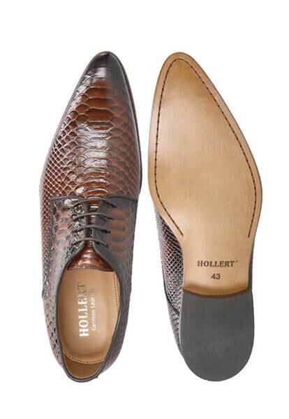 Lederschuhe Fabio Modell A328 Braun