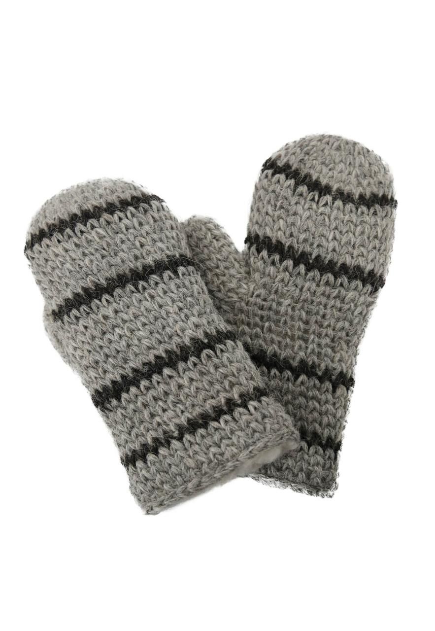 Bernie Handgestrickte Fausthandschuhe gefüttert RInge Sch... -
