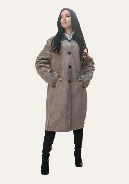 Lammfellmantel Merino zum Wenden Kiana Braun
