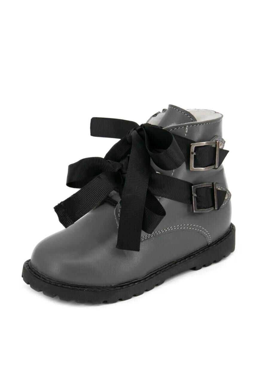 Lammfell Winterschuhe für Kinder Modell K-008 - Schuhgröße: EUR 27 | Farbe: Grau