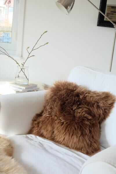 Lambskin Pillow Cover 2nd Choice - GRIZZLY
