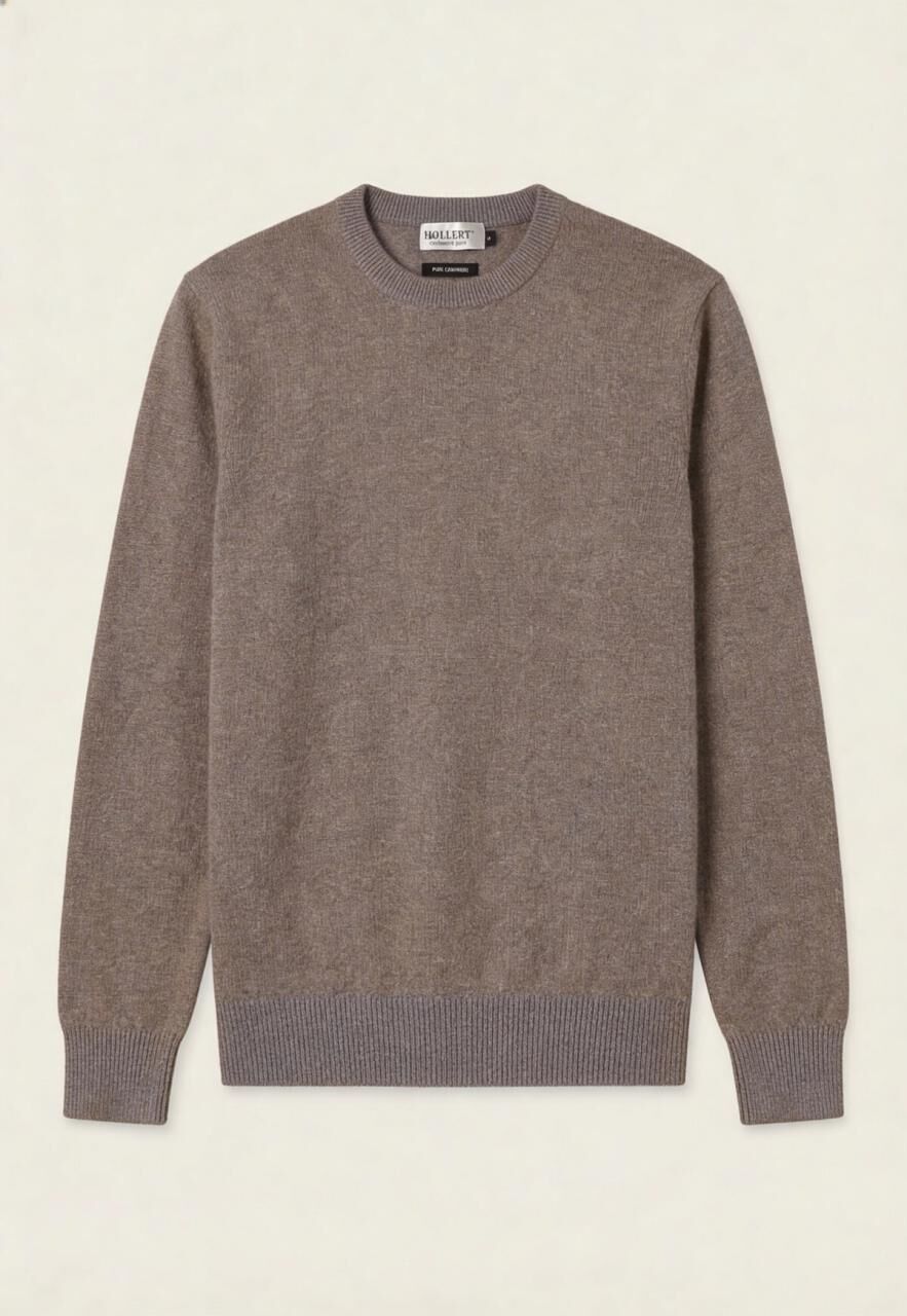Unisex Cashmere Sweater – Soft Taupe - Größe: L