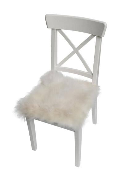 Lambskin Seat Cushion White 40 x 40 cm