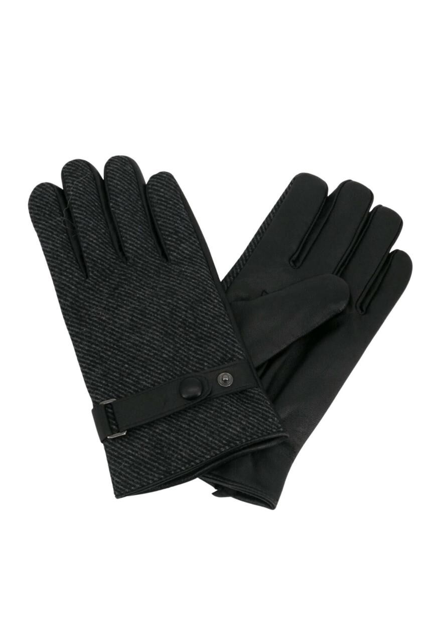Herren Fingerhandschuhe aus Wolle Norman - Größe: S | Farbe: Anthrazit