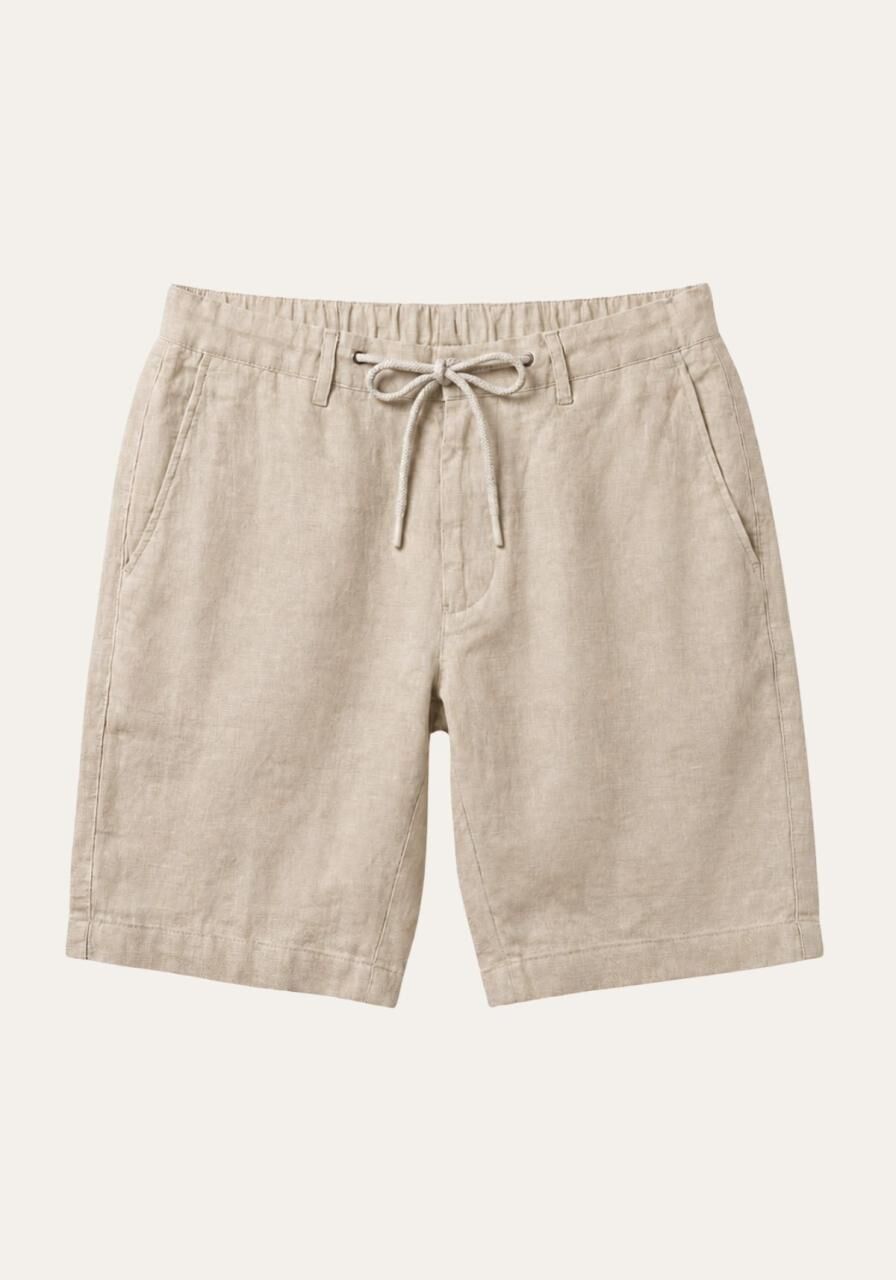 Leinen-Shorts in Beige aus 100 % Leinen - Stilvoll& somme... - Größe: XXL