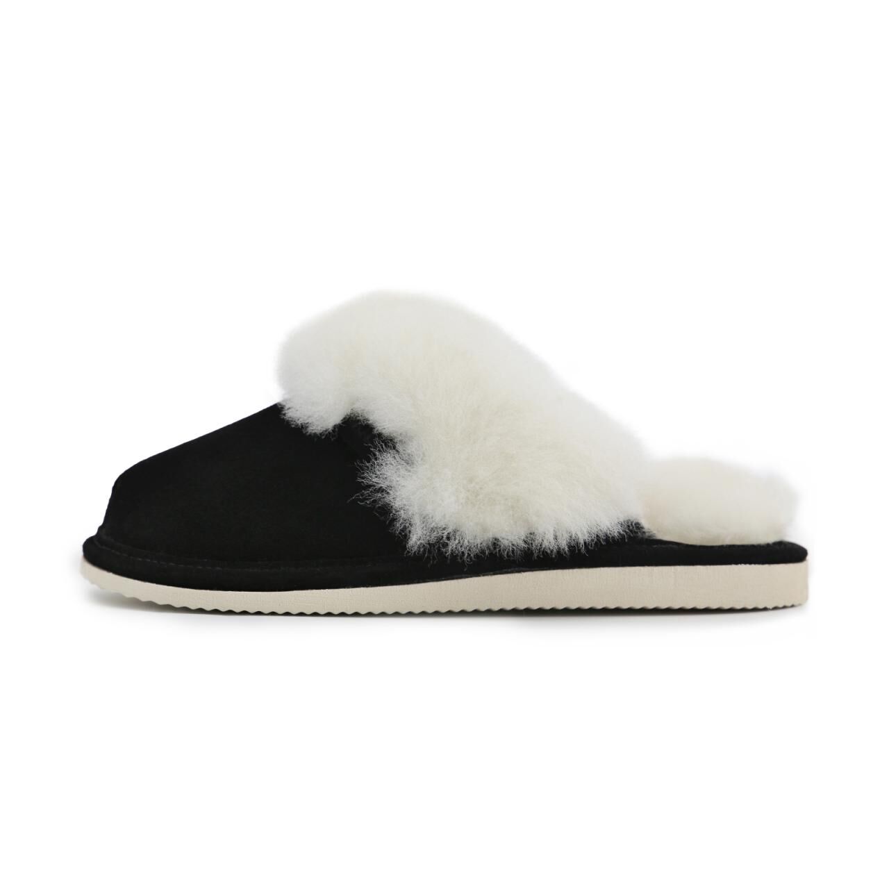Lammfell Hausschuhe - MALIBU - Schuhgröße: EUR 42 | Farbe: Schwarz