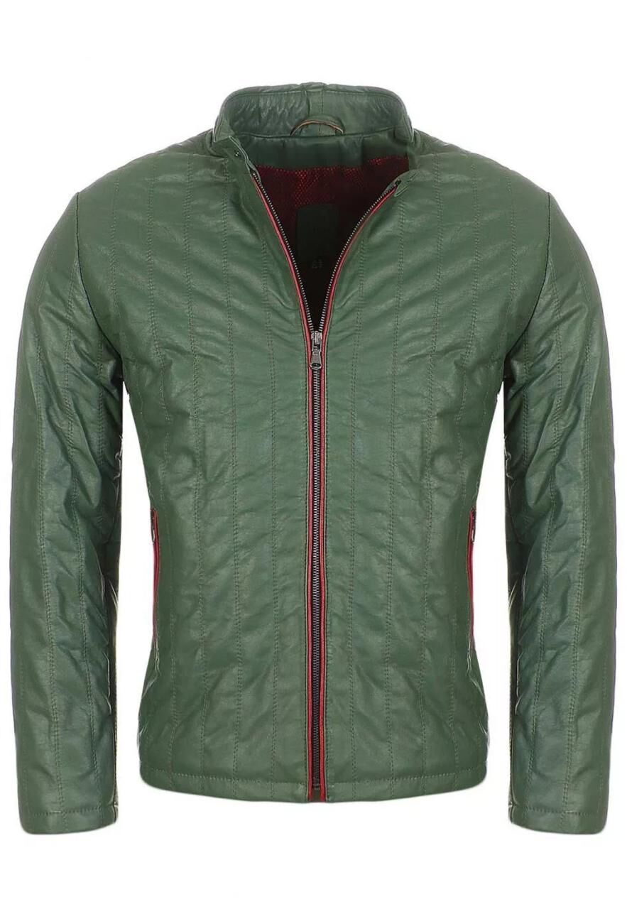 Lederjacke - ARMANO - Größe: XXL | Farbe: Grün