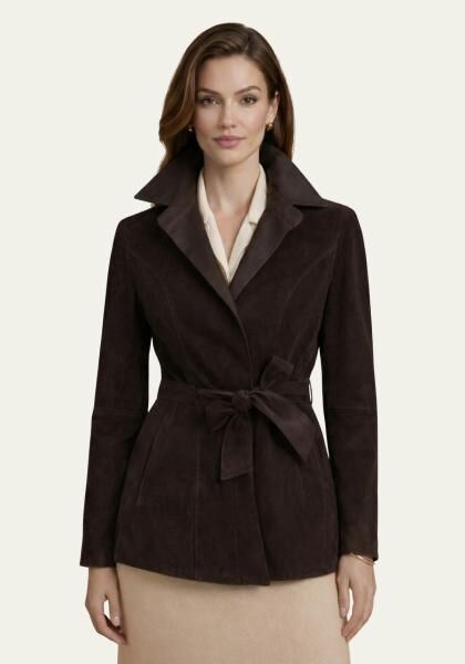 Lederjacke Dunkelbraun – Beidseitig tragbar
