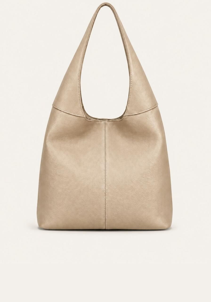 Minimalistische Hobo Bag aus Echtleder – Stilvolle Schult... -
