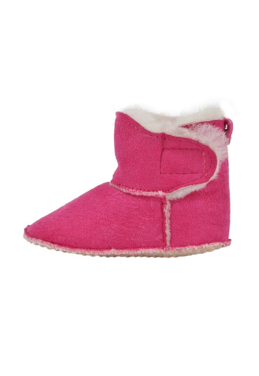 Baby Lammfellschuhe - MIT KLETTVERSCHLUSS - Schuhgröße: EUR 24-25 | Farbe: Pink