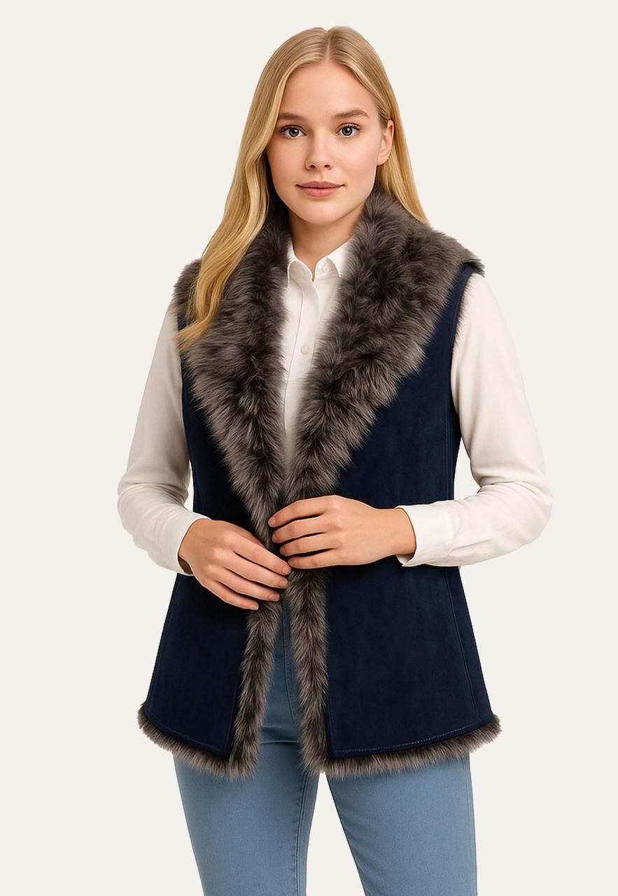 Luxuriöse Toscana-Lammfellweste – unvergleichlich weich &... - Größe: XXL